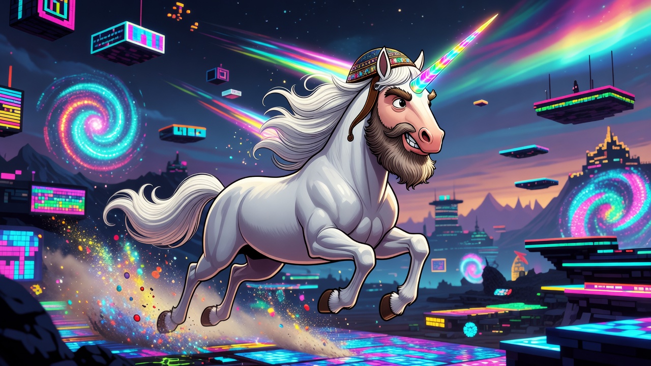 an image of mythical creature I conjured up called a JewNicorn. Or make it carto